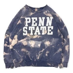 Vintage Penn State Sweatshirt Galt Sand Bleach Splatter Crewneck Large College